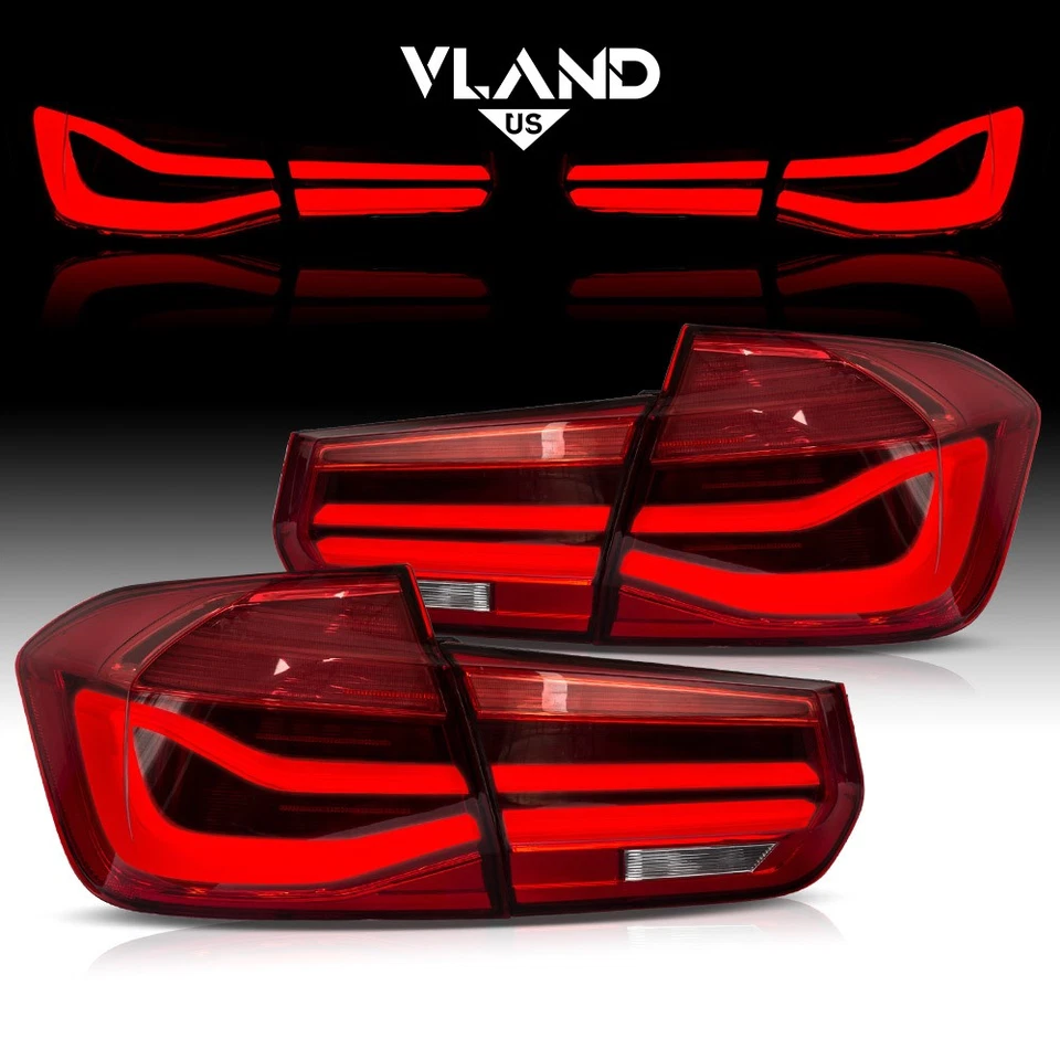 Luces traseras LED rojas secuenciales L+R para BMW Serie 3 M3 F30 F35 F80 LCI 2012-2018 Foto 1 de 4