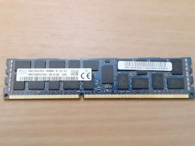  Hynix 8GB 2Rx4 PC3-10600R-9-12-E2 HMT31GR7CFR4C-H9 T3 AD  Server Memory - Image 1 of 3