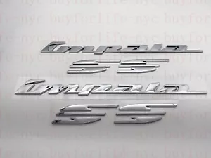 2 emblemas de cuarto de panel Impala SS 3D insignias 94-96 nuevos cromados - Imagen 1 de 5