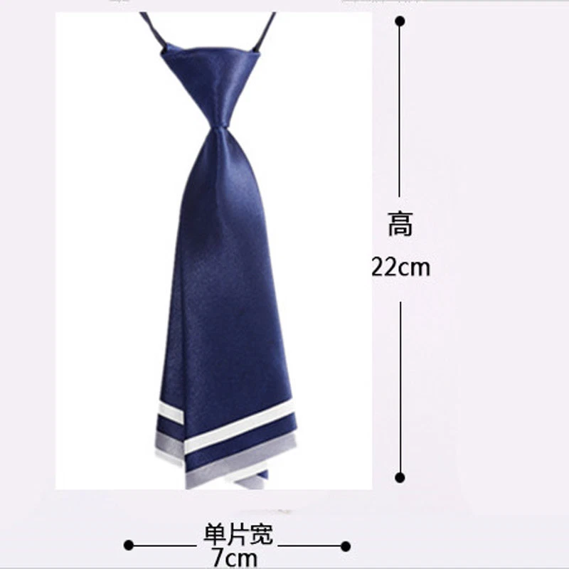 Corbata de moño japonesa para mujeres niñas satinada preatada uniforme decoración estilo preppy Foto 1 de 4