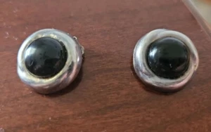 Beautiful Sterling Silver 925 Barra Clip On Earrings - Picture 1 of 5