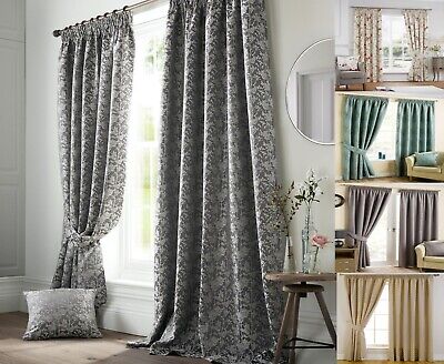 1 Pair Of Clearance Taped Top 3  Pencil Pleat Header Curtains FREE POSTAGE • 14.79€