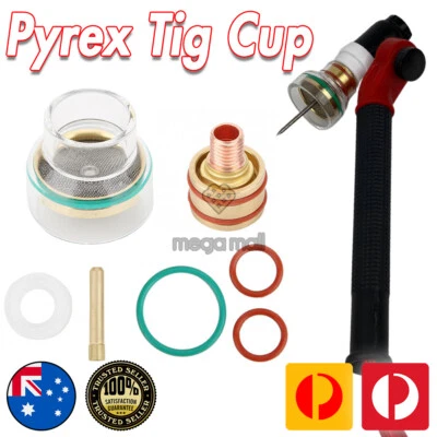 Pyrex Glass TIG Cup Kit 2.4mm FUPA - FURICK Style — 第 1/2 张图片