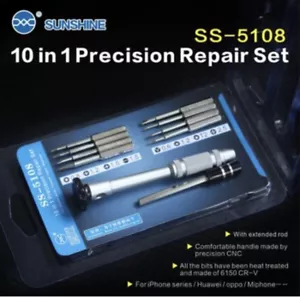 10in1 Opening Repair Tools Kit Set Pry Screwdriver For Mobile iPhone 8 X 7 6 6S+ - Picture 1 of 6