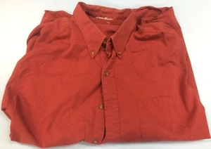 Eddie Bauer Dark Red Button Down Long Sleeve Shirt XL  - Picture 1 of 6