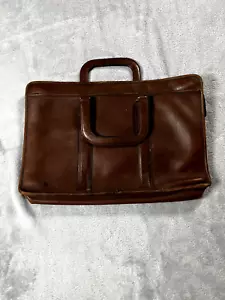 COACH NYC Vintage 60-70's Bonnie Cashin Era Brown Leather Briefcase Made in USA - Picture 1 of 22