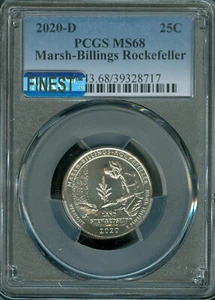 2020 D ROCKEFELLER FLAG PCGS MS68 PQ MAC FINEST REGISTRY & SPOTLESS * - Picture 1 of 2