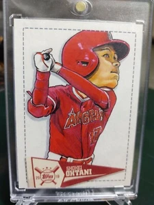 Schizzo Topps Big League Shohei Ohtani Los Angeles Angels SP 2019 disegnato a mano 1/1  - Foto 1 di 4