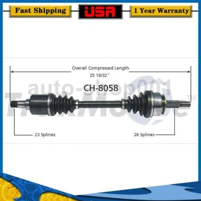 Eje delantero izquierdo CV eje articulado se adapta a Chrysler New Yorker 2,2 L 1983 Foto 1 de 2