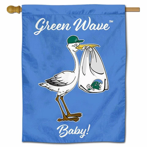 Tulane University New Baby Gift Decorative House Flag Cover