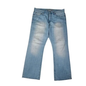 Vintage American Eagle Jeans Mens 32x30 (36x30) Bootcut Medium Wash Distress Y2K - Picture 1 of 15