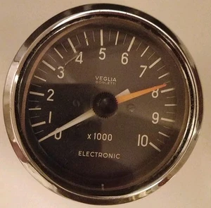 Vintage 3" Diameter Veglia Borletti 8K Max Hand Rev Counter / Tachometer - Picture 1 of 4