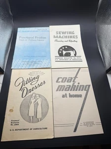 4 Vintage Home Clothing Making Pamphlets Booklets Paper Ephemera - Picture 1 of 19