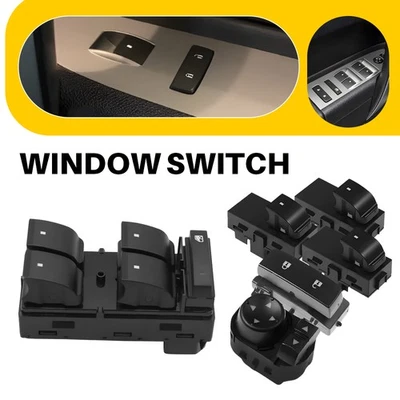 7 peças janela + interruptor trava de porta + controle de espelho para 2007-2013 GMC Sierra 2500 HD - Imagem 1 de 4