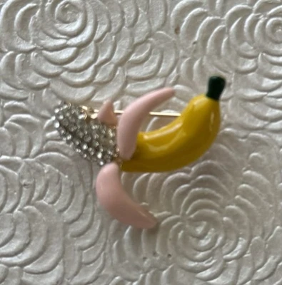 Miniature Banana Brooch Enamel On Metal - Image 1 of 4