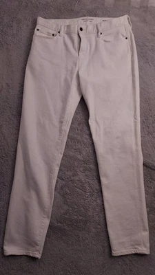 Jeans Banana Republic para Hombres 36x34 Jean de Viaje Calce Ajustado Blanco Cónico Elastizado Usado en Excelente Condición Foto 1 de 4