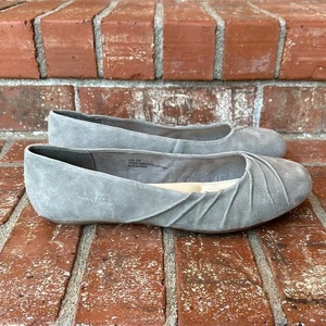 Walk With Me by Coldwater Creek Gray Suede Pleated Flat Loafers Size 9 Wide - Picture 1 of 7