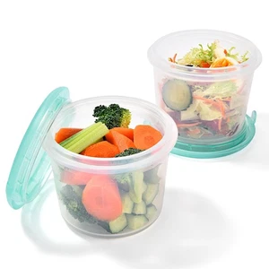 2 Cup Silicone Food Container: Meal Prep Kitchen Storage with Airtight Lid, F... - Picture 1 of 9