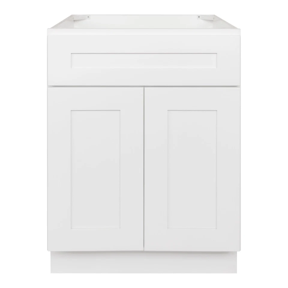 24" Bathroom Vanity Sink Base Cabinet Alpina White by LessCare - Image 1 of 2