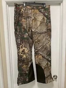 Realtree Hunting Pants Camouflage Fleece Lined Zip Leg Pink Logo Size XL (46-48) - Picture 1 of 5