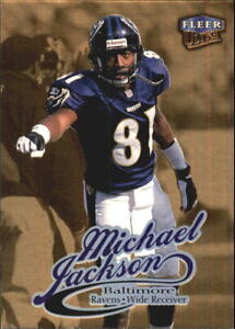 1999 Ultra Gold Medallion Baltimore Ravens Football Card #8 Michael Jackson