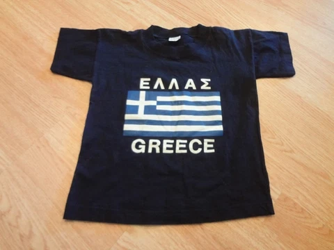 Youth Greece Sz 6 T-Shirt Tee Flag Soccer Futbol Cover