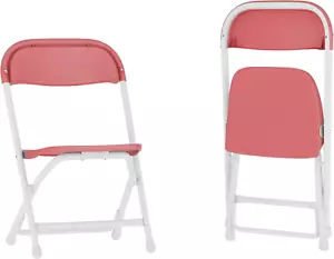 2 Pack Kids Burgundy Plastic Folding Chair - Picture 1 of 11