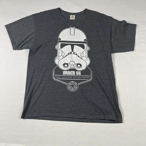 Star Wars Shirt Men’s Grey Short Sleeve storm trooper Graphic T-Shirt Size: L - Picture 1 of 13
