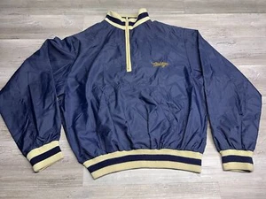Vintage 70s 80s University of Michigan 1/4 Zip Windbreaker Jacket Size XL Logo 7 - Picture 1 of 10