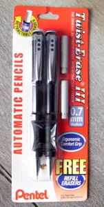 Pair of Pentel Twist-Erase III Automatic Pencils 0.7 mm Medium Lead - Picture 1 of 2