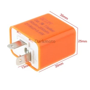 2-Pin Speed Adjustable LED Flasher Relay Fix Motorcycle Turn Signal Light Hyper - Picture 1 of 7