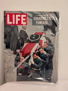 Life Magazine 21 Pages In Color Churchill's Funeral February 5, 1965 Issue - Picture 1 of 19