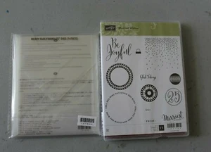 Stampin' Up! Merriest Wishes Stamp Set + Merry Tags Framelits NEW Retired Bundle - Picture 1 of 2