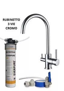 Depuratore Acqua Filtro Everpure 4C, Testata QL1, Rubinetto 3 Vie, Kit Montaggio - Imagen 1 de 2