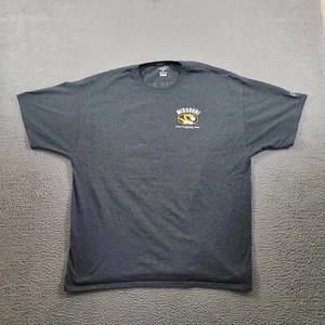 Mizzou Tigers Shirt Mens 2XL Gray Champion Authentic Solid Crew Neck Tee - Picture 1 of 9