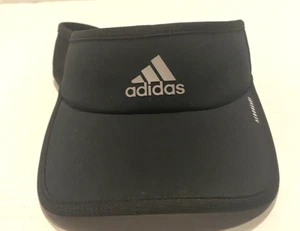Women' Adidas Aeroready Visor Cap Black Strapback Adjustable Sports Golf - New - Picture 1 of 6