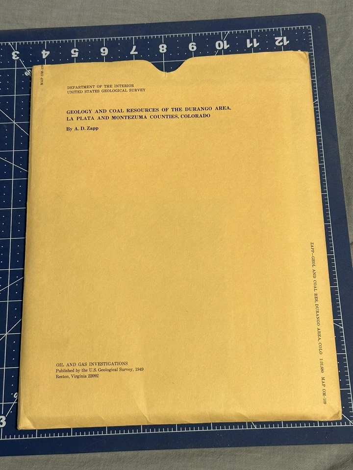 Oil and Gas Investigations Map OM-109 (1949) - Image 1 of 1