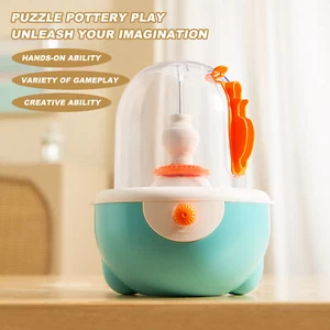 Kids Power Pottery Wheel Toy Electric DIY Clay Sculpting Boys Girls Present  - Picture 1 of 16