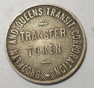 RARE BKLYN-QUEENS CORP TRANSFER TOKEN 1920-30's VG+ condition - Picture 1 of 4
