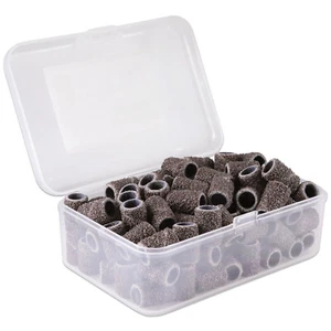 PANA 100 piezas Bandas de lijado de uñas para lima de brocas de uñas (60 Grit, Marrón) - Imagen 1 de 7