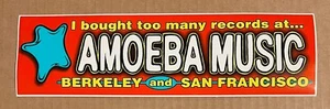 Amoeba Music RARE vintage promo bumper sticker - Picture 1 of 1