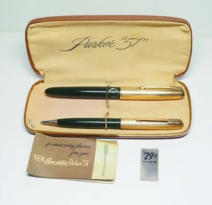 NEW OLD STOCK Parker 51 Füllfederhalter & Bleistift Set in Waldgrün mit Box - Bild 1 von 11