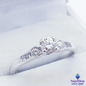 18ct White Gold Ring 0.47ct Diamond Ring 750 Size Q1/2 Value $2830 - Picture 1 of 5