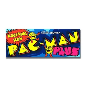 Pac-Man Plus Premium Arcade Marquee For Restoration Backlit Sign - Picture 1 of 1