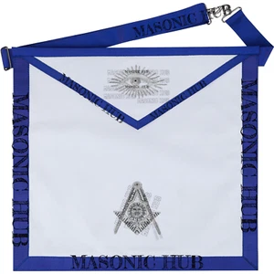 Masonic Texas Regulation Senior Deacon Officer Apron with Eye - Handcrafted - Picture 1 of 8