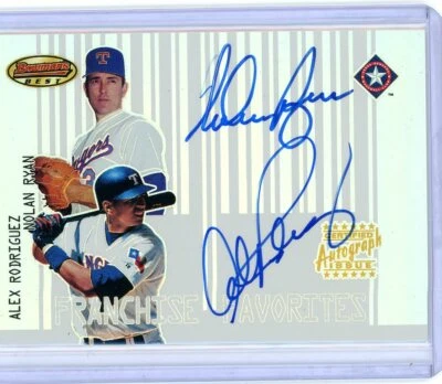 Bowmans Best Franchise Favorites 2001 doble automático Nolan Ryan/Alex Rodríguez Foto 1 de 2