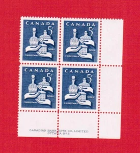 1965 # 444 PLATE BLOCK 2 # PB 2 LR MINT CANADA STAMPS CHRISTMAS Ev2 - Picture 1 of 1