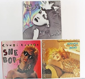 (3) Cyndi Lauper Picture Sleeves for 45rpm (No Records) Picture Sleeves Only - Picture 1 of 2