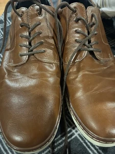 Zapatos de vestir Oxford para hombre Alfani Adam 42101 talla 11 marrón oscuro con cordones punta - Imagen 1 de 2