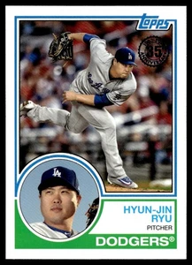 HYUN-JIN RYU 2018 TOPPS UPDATE 1983 LOS ANGELES DODGERS #83-41 - Picture 1 of 2